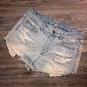 Denim cut off shorts